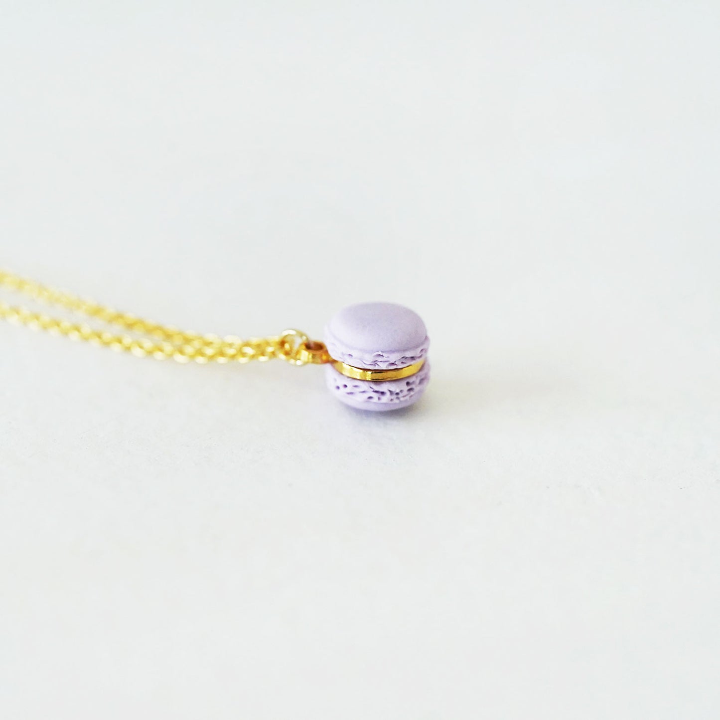Mini Light Purple Macaron Pendant Necklace