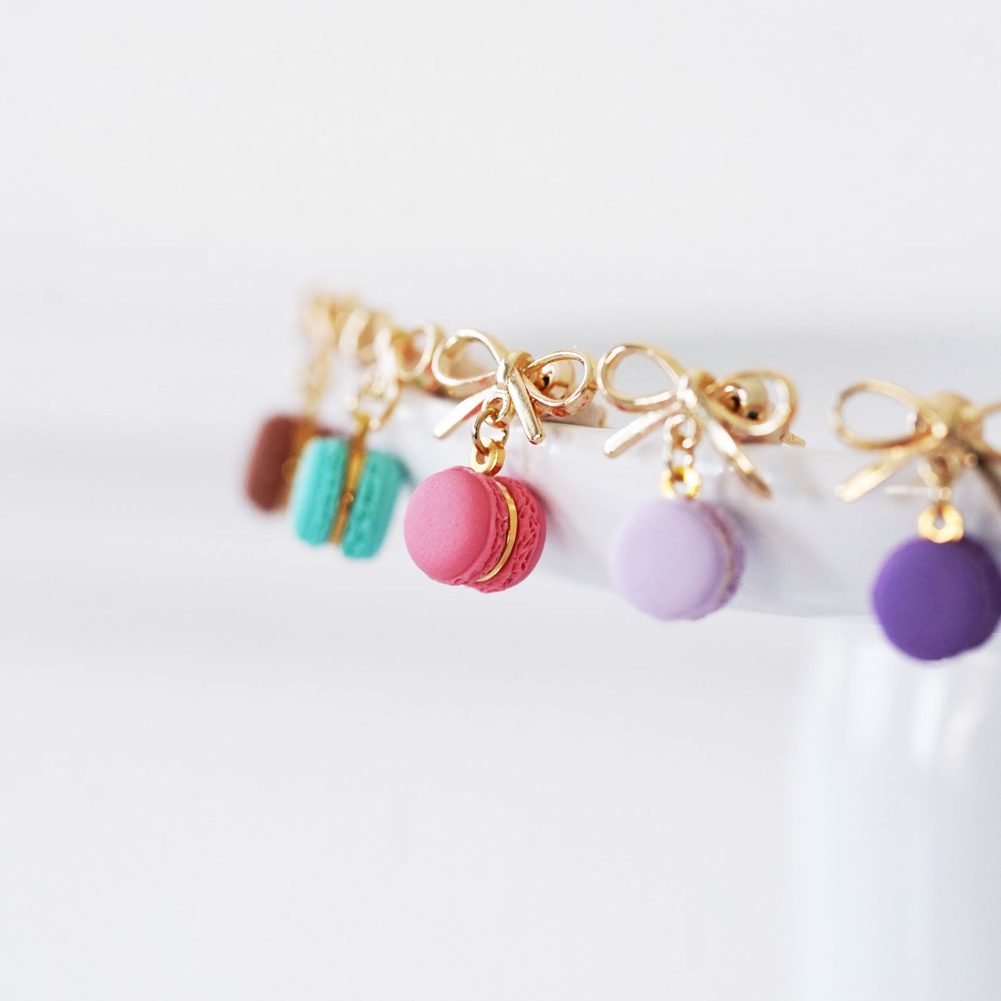 Chocolate Macaron Earrings