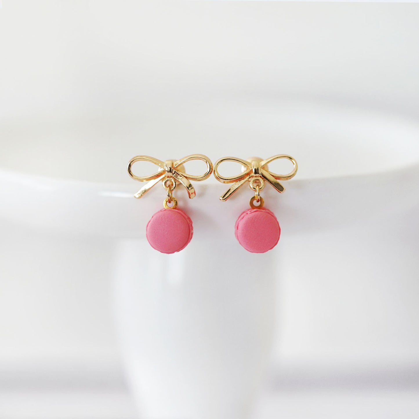Pink Macaron Earrings