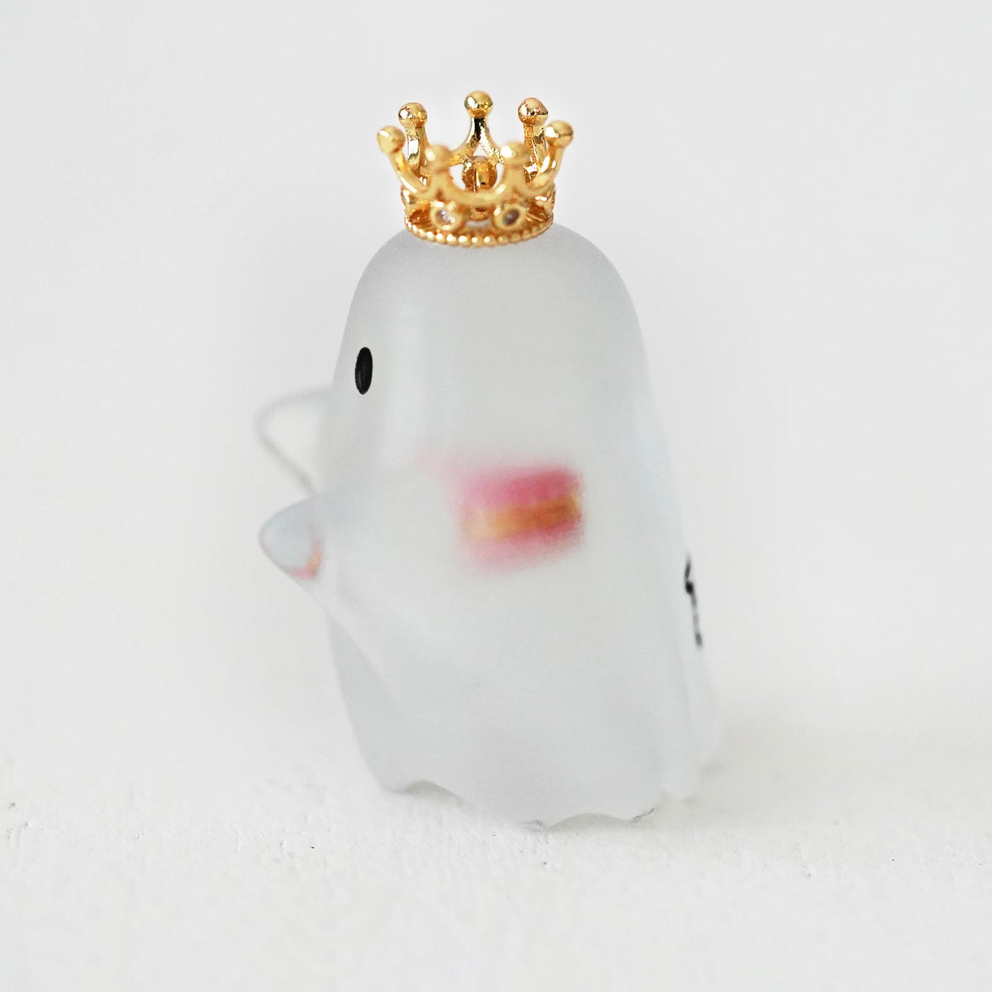 Ghost Bag Charm with Pink Macaron