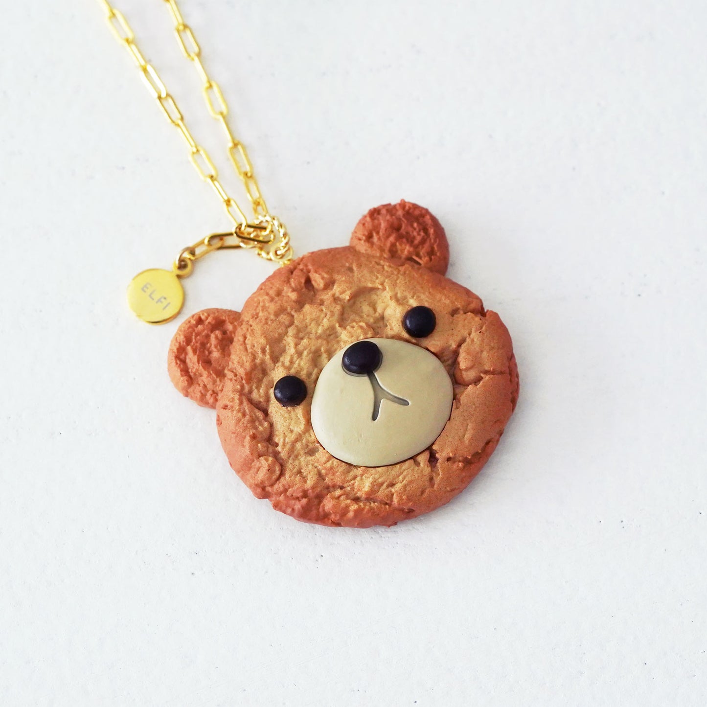 Cute Bear Head Cookie Necklace