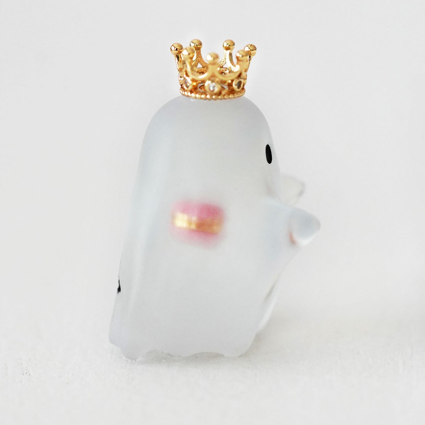 Ghost Bag Charm with Pink Macaron