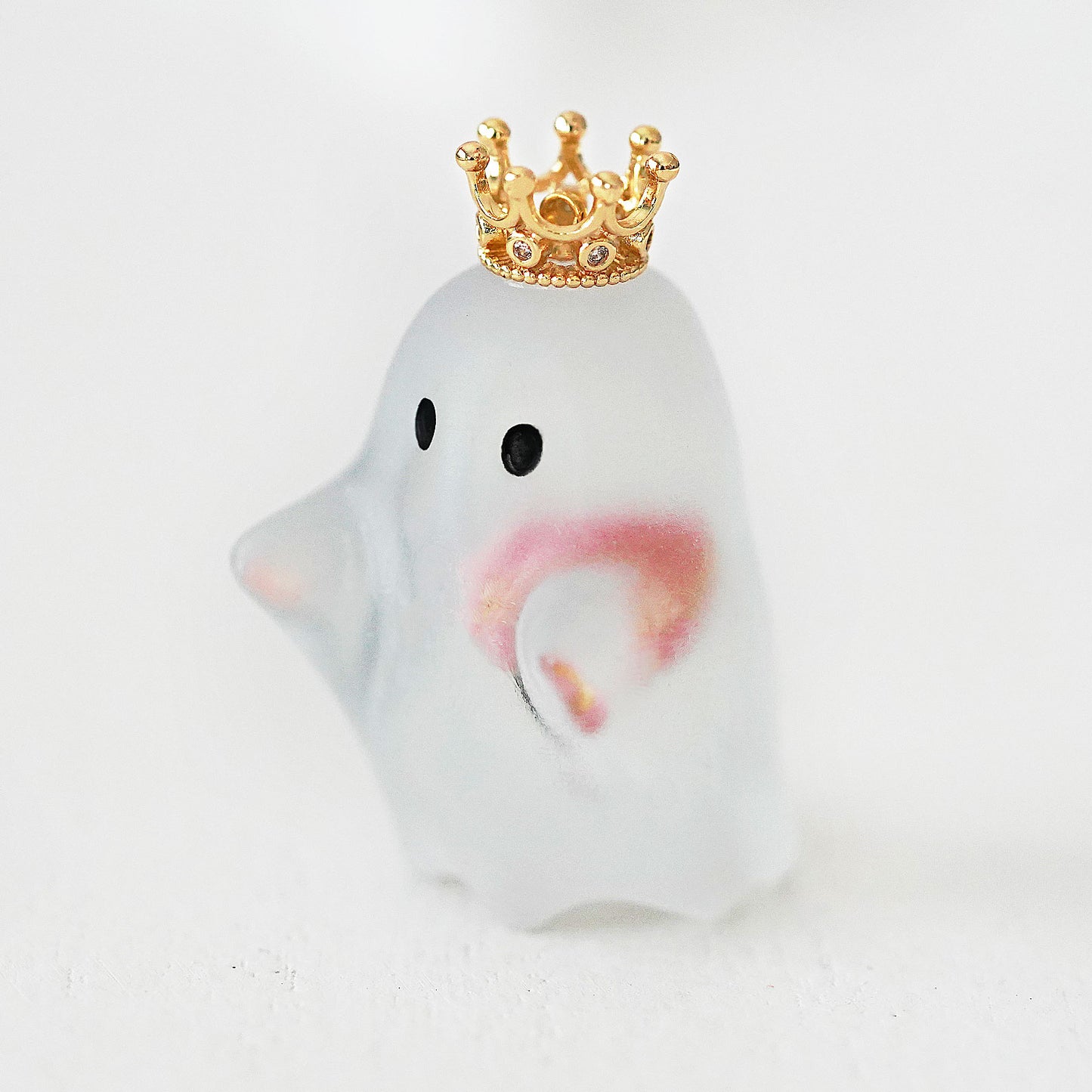 Ghost Bag Charm with Pink Macaron