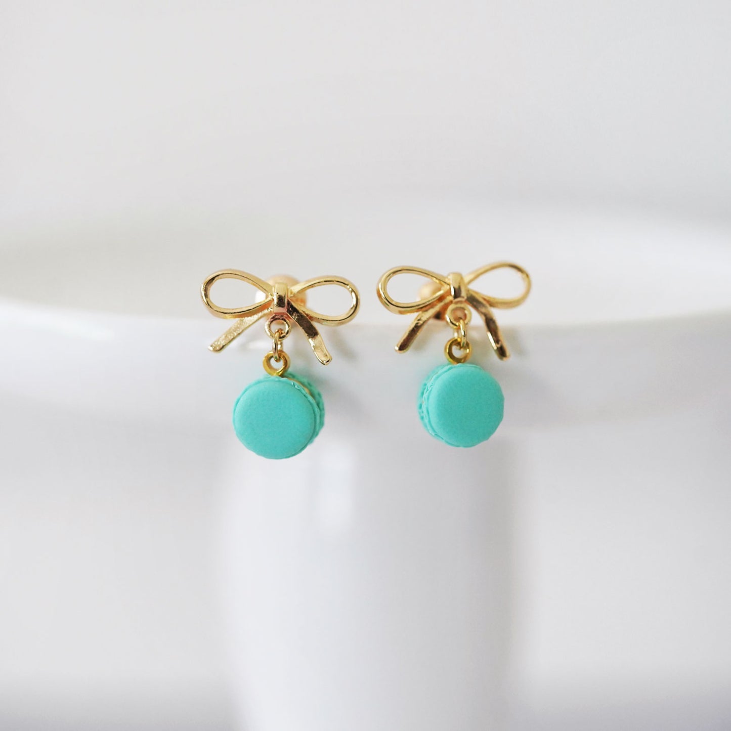 Mint Macaron Earrings