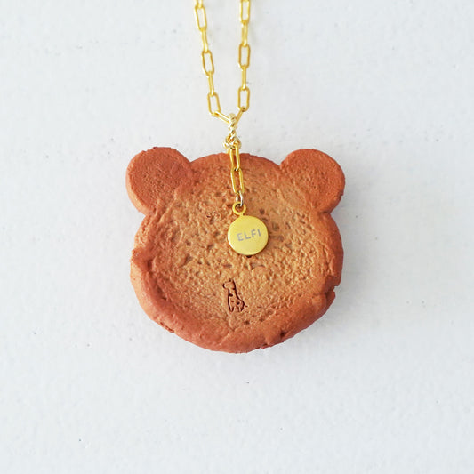 Cute Bear Head Cookie Necklace