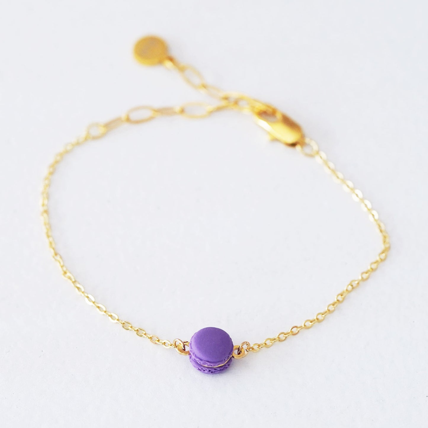 Mini Purple Macaron Bracelet