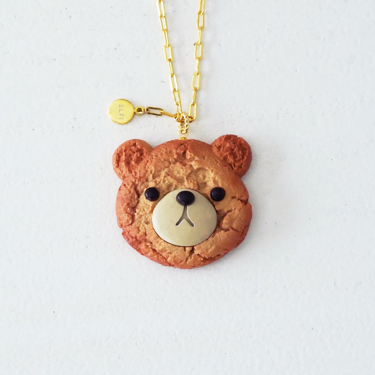 Cute Bear Head Cookie Necklace