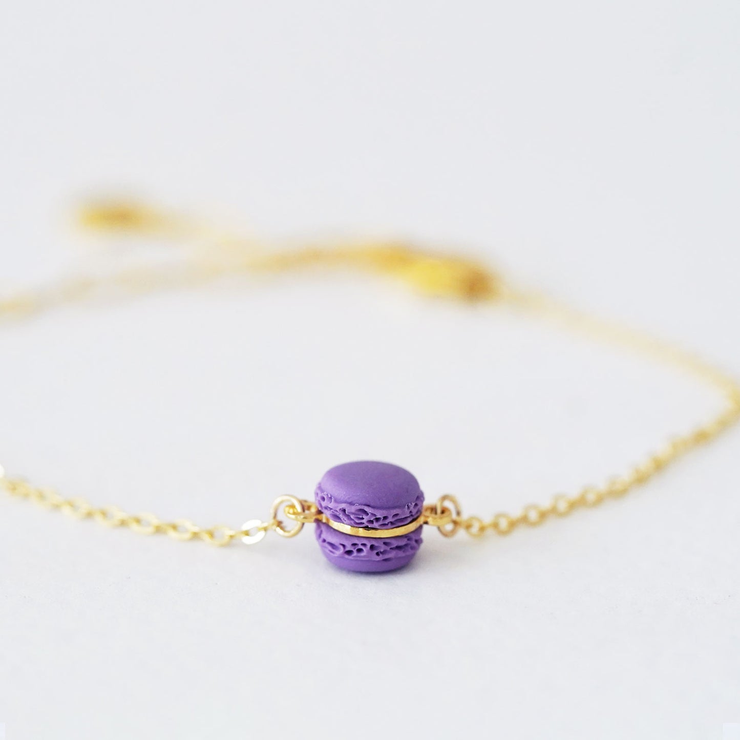 Mini Purple Macaron Bracelet