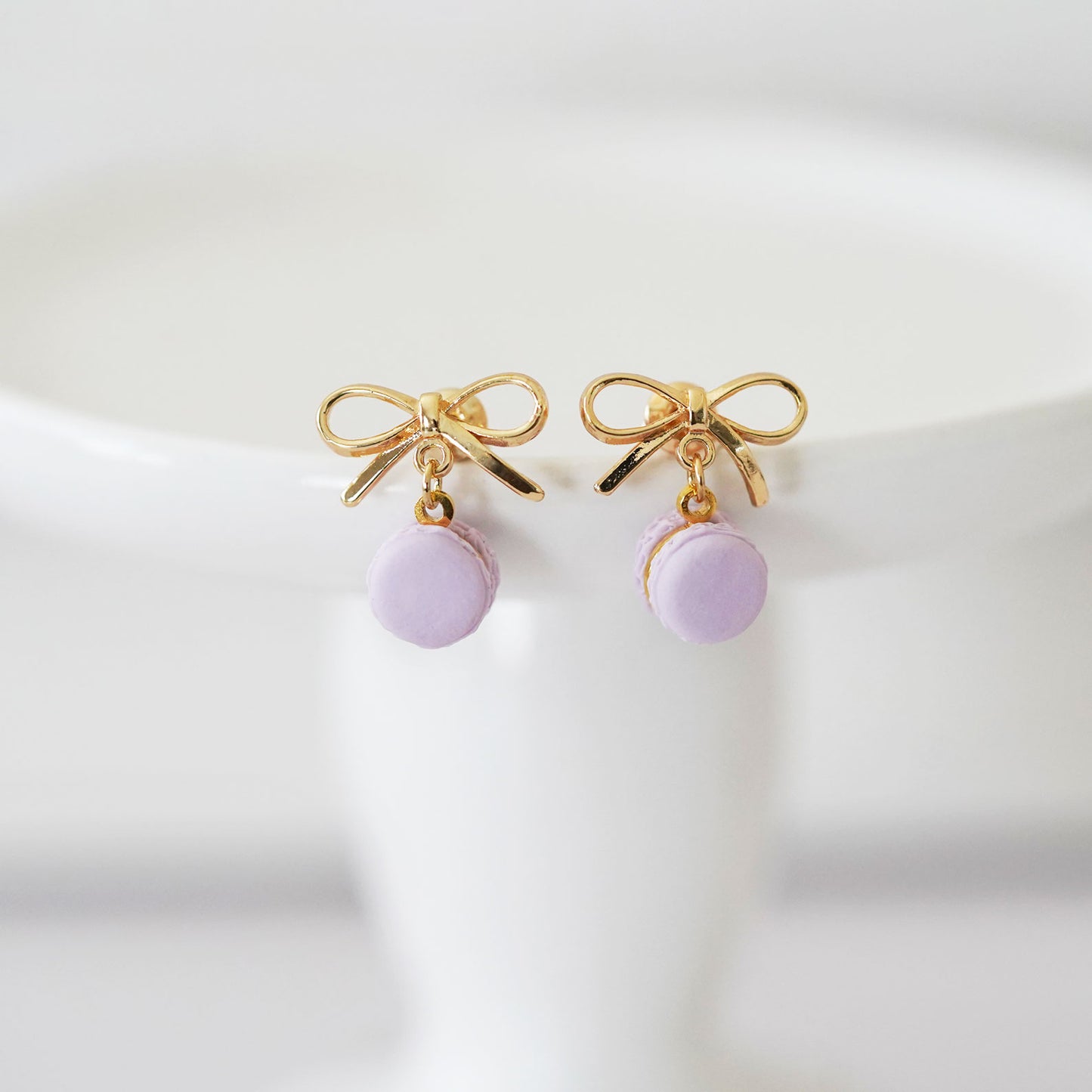 Light Purple Macaron Earrings