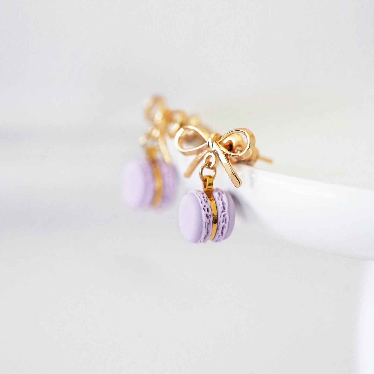 Light Purple Macaron Earrings