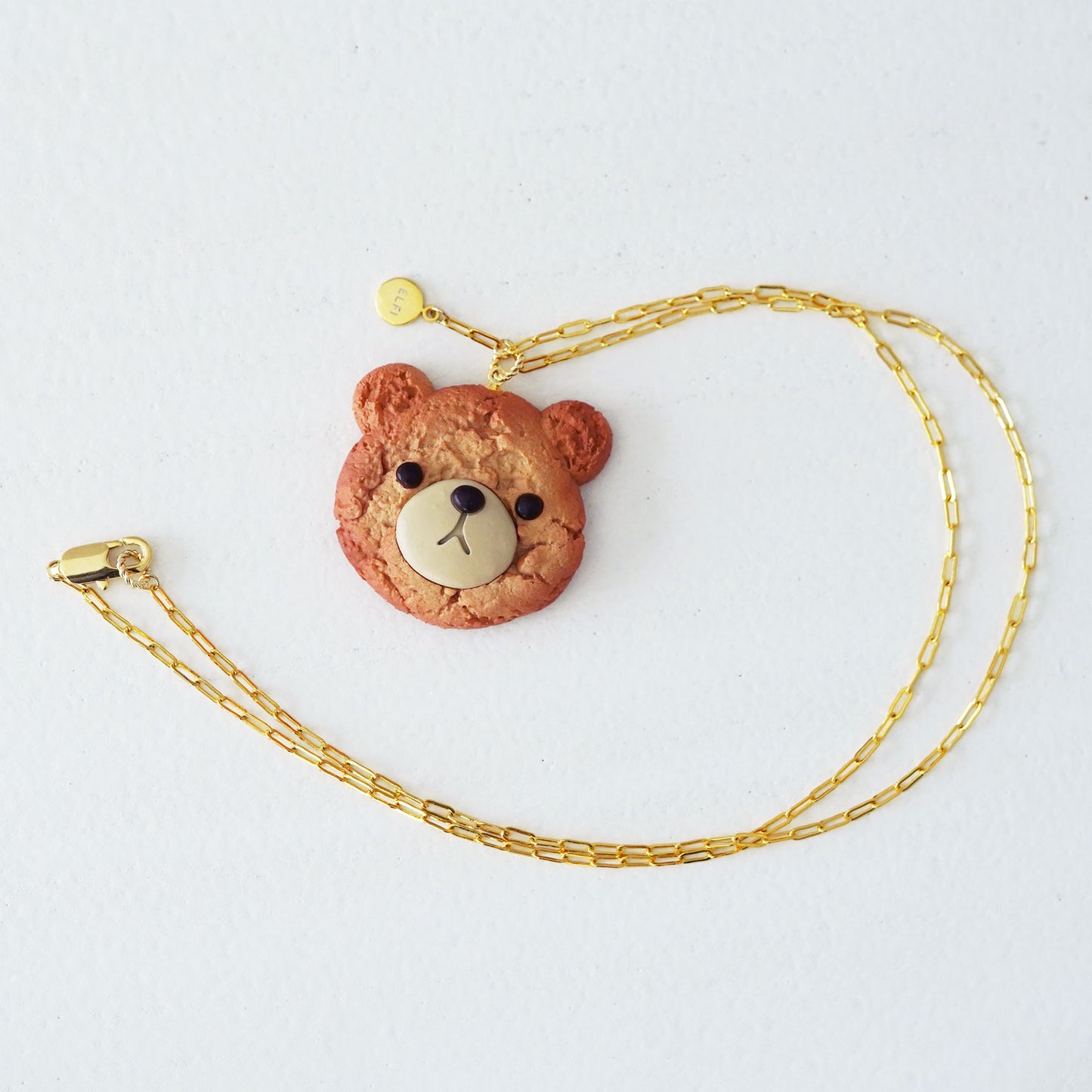 Cute Bear Head Cookie Necklace