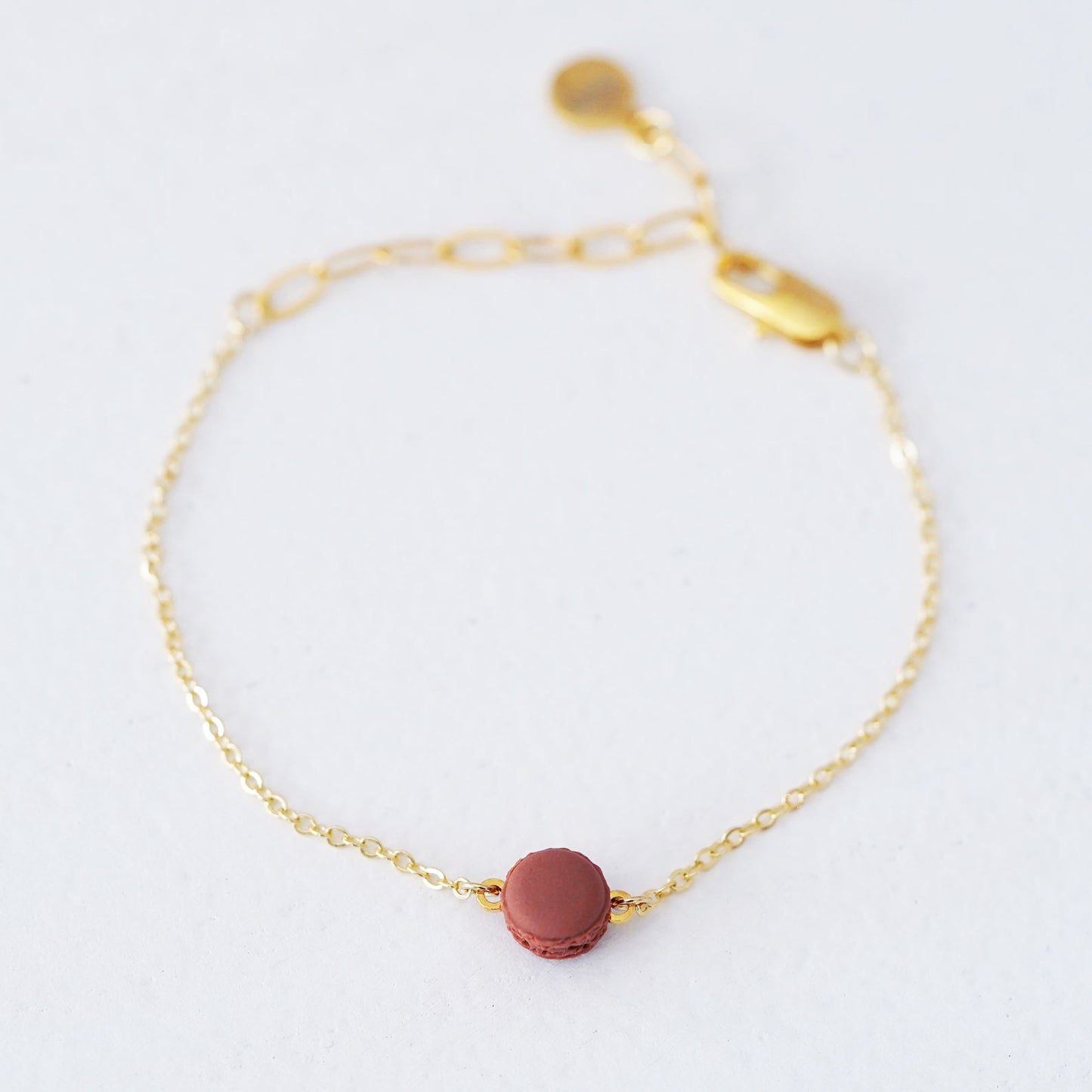 Mini Chocolate Macaron Bracelet