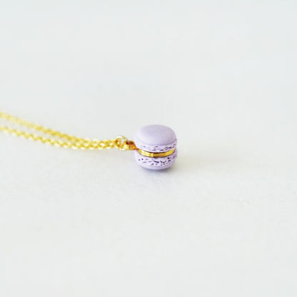 Mini Light Purple Macaron Pendant Necklace