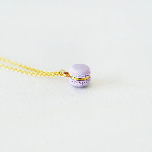 Mini Light Purple Macaron Pendant Necklace