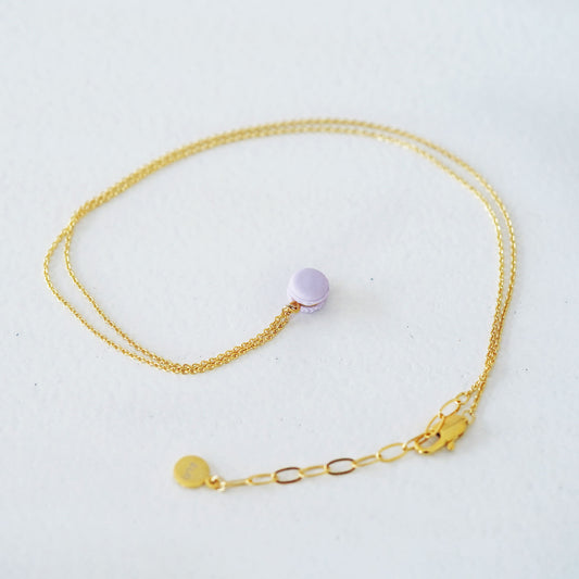 Mini Light Purple Macaron Pendant Necklace