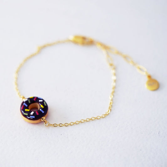 Classic Mini Chocolate Sprinkle Doughnut Bracelet