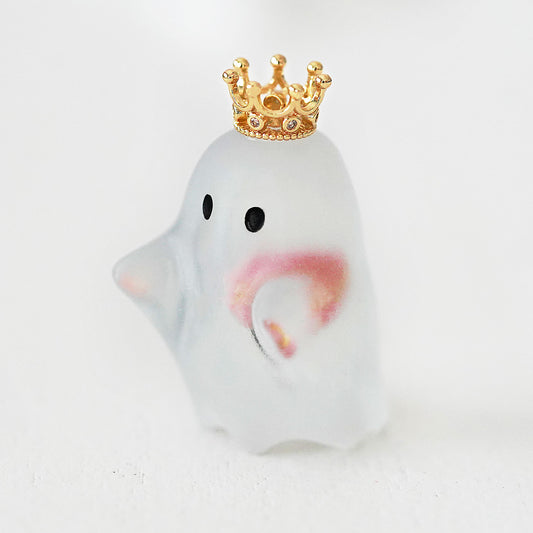 Ghost Necklace with Pink Macaron