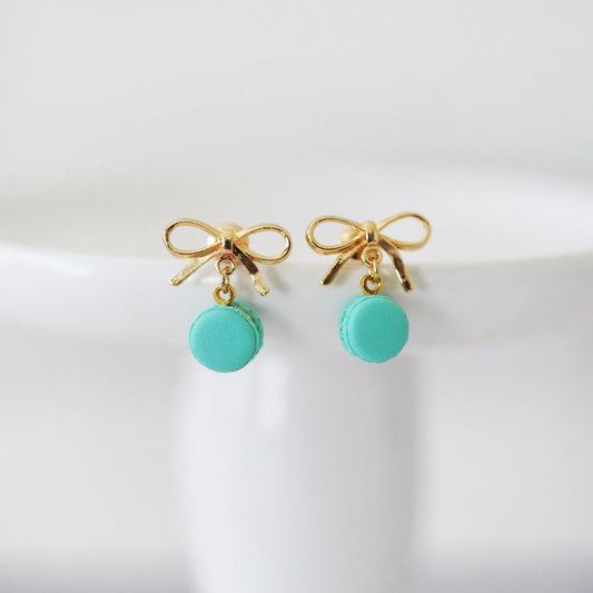 Mint Macaron Earrings