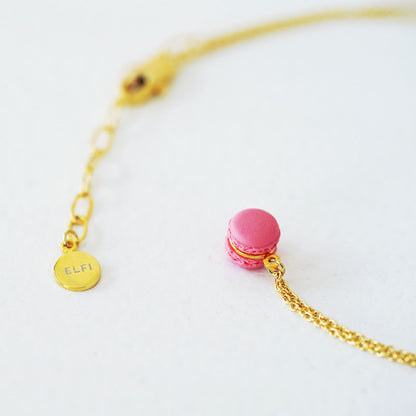 Mini Purple Macaron Pendant Necklace