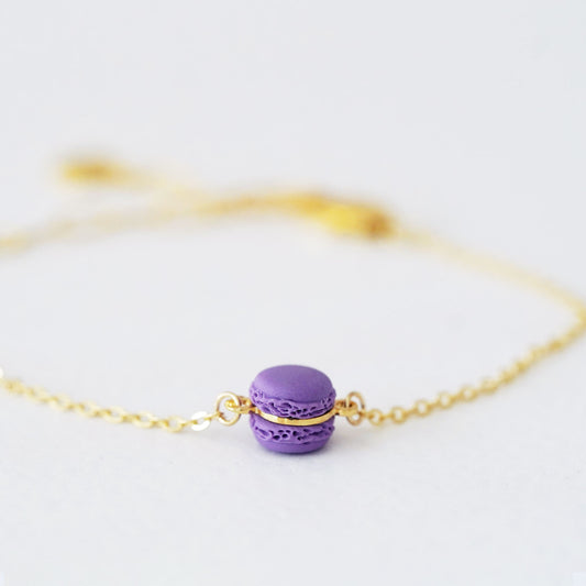 Mini Purple Macaron Bracelet