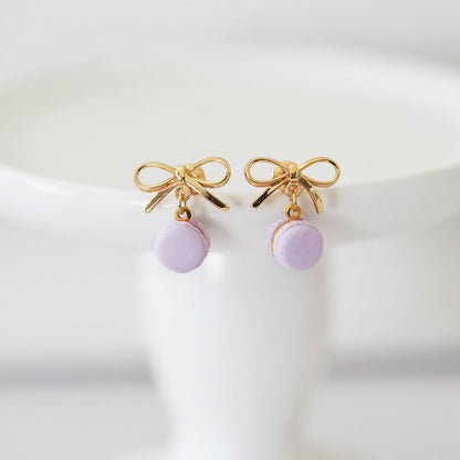 Light Purple Macaron Earrings