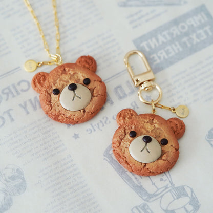 Cute Bear Head Cookie Necklace