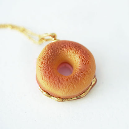 Gold & Chocolate Donut Necklace