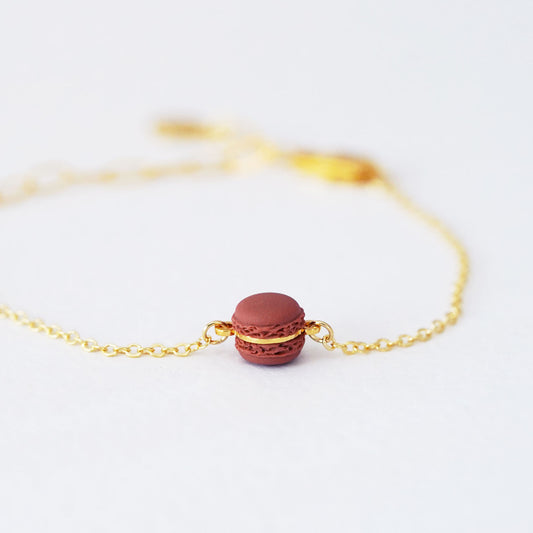 Mini Chocolate Macaron Bracelet