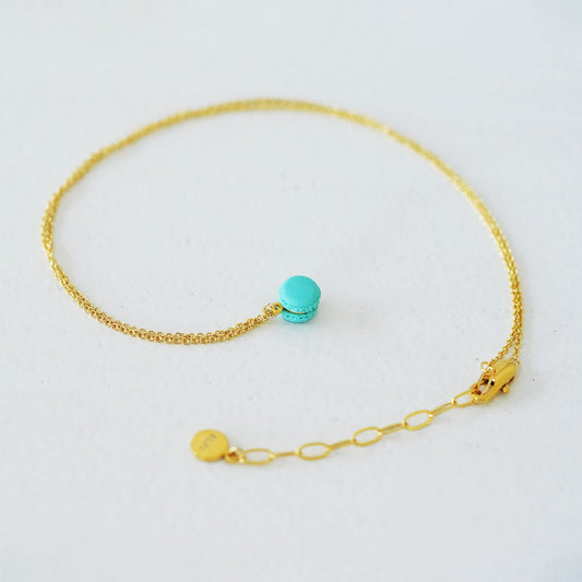 Mini Mint Macaron Pendant Necklace