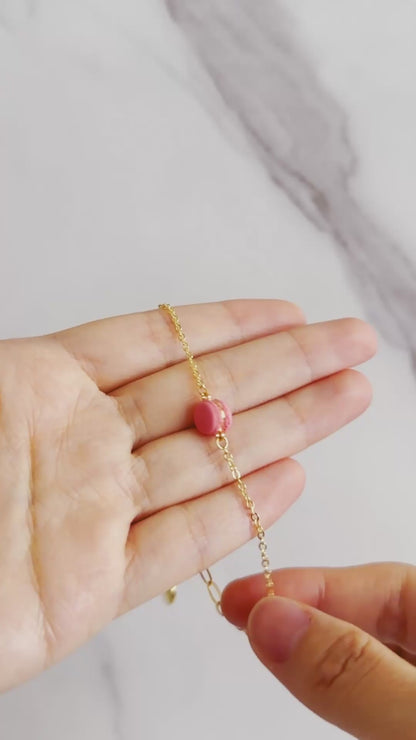 Mini Pink Macaron Bracelet